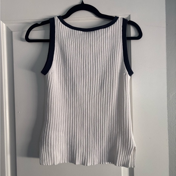 Ralph Lauren Polo Jeans Company white knit vintage American flag tank Top cotton - Picture 2 of 3